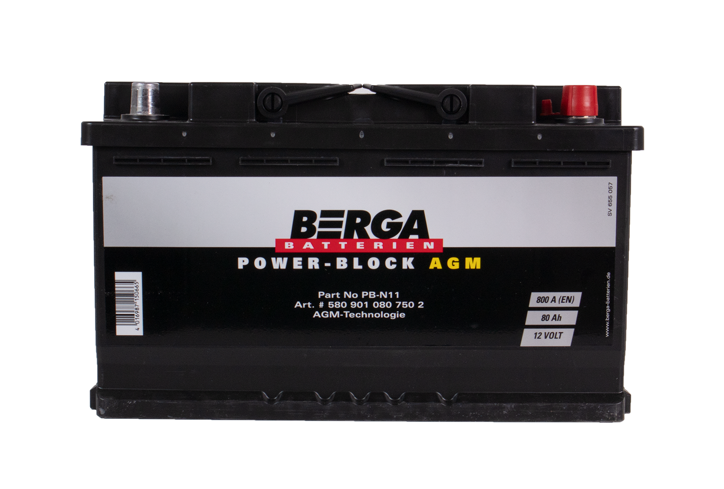 Berga Power Block Agm 12V 80Ah 800Cca shown in product view image 2