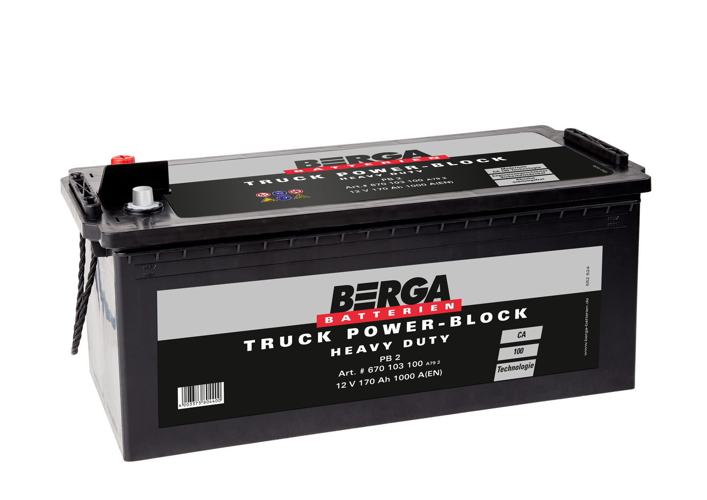 BERGA Truck PB EFB 12V 180AH 1000CCA shown in product view