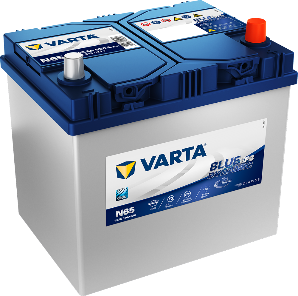 Varta Blue Dynamic Efb Batteri 12V 65Ah 650Cca +Høyre N65 shown in product view