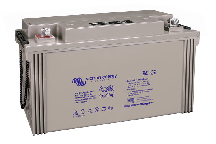 Victron Agm Batteri 12V 130Ah Deep Cycle shown in angle view
