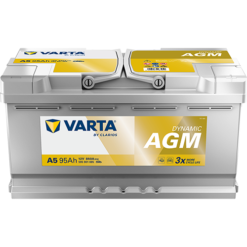 Varta Silver Dynamic Agm Batteri 12V 95Ah 850Cca +Høyre A5 shown in product view
