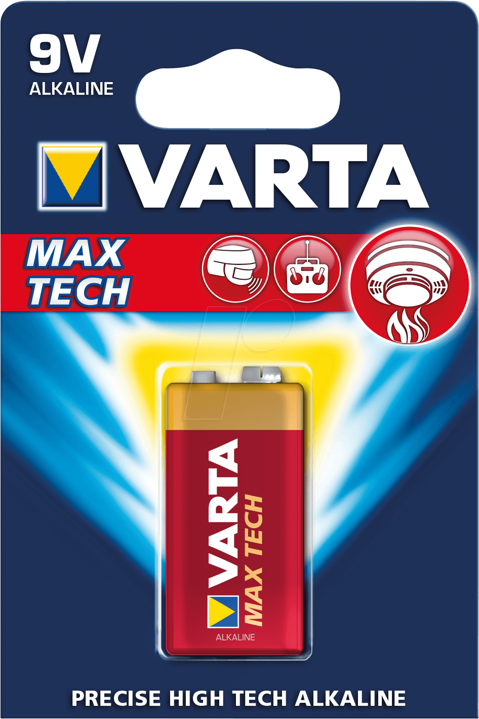 Varta Max Tech 9V 1-Pakning shown in product view