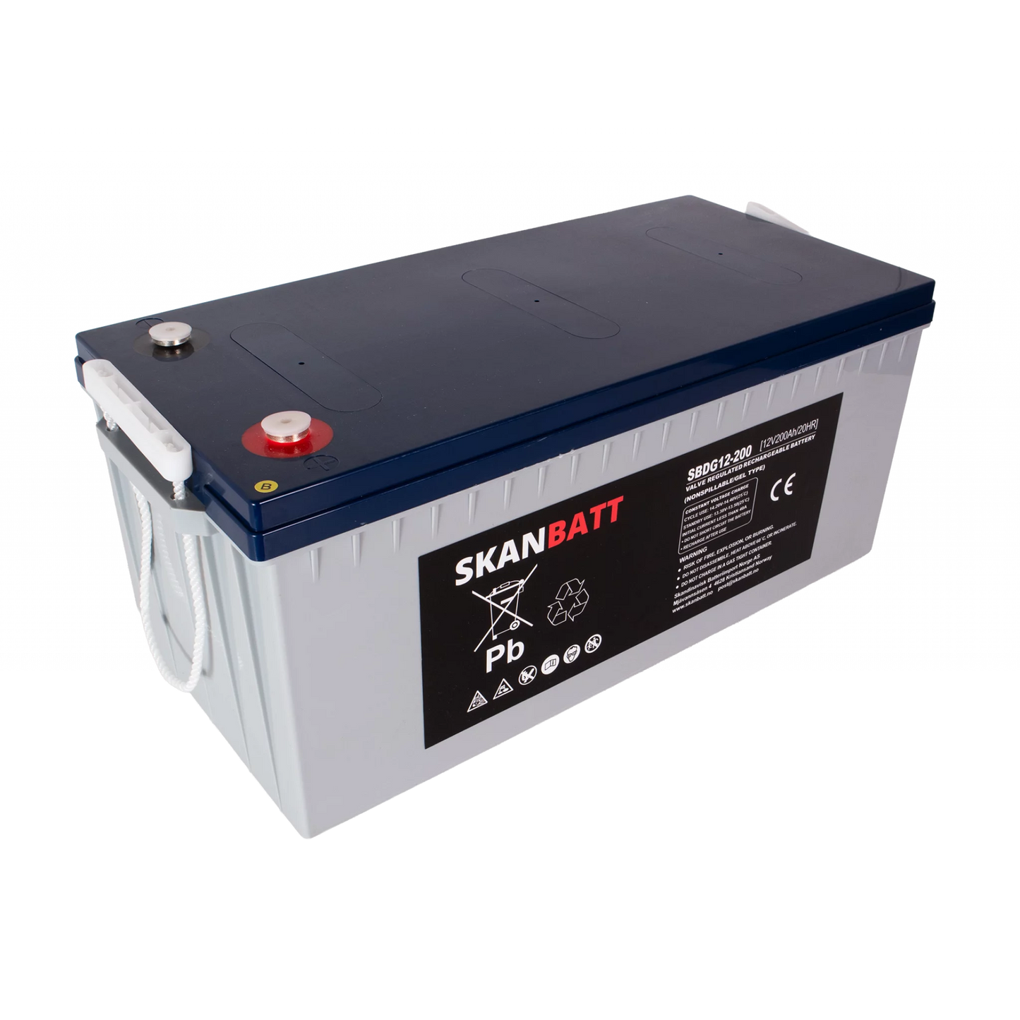 RITAR GEL Deep Cycle Batteri 12V 200AH (522x240x223mm) +höger