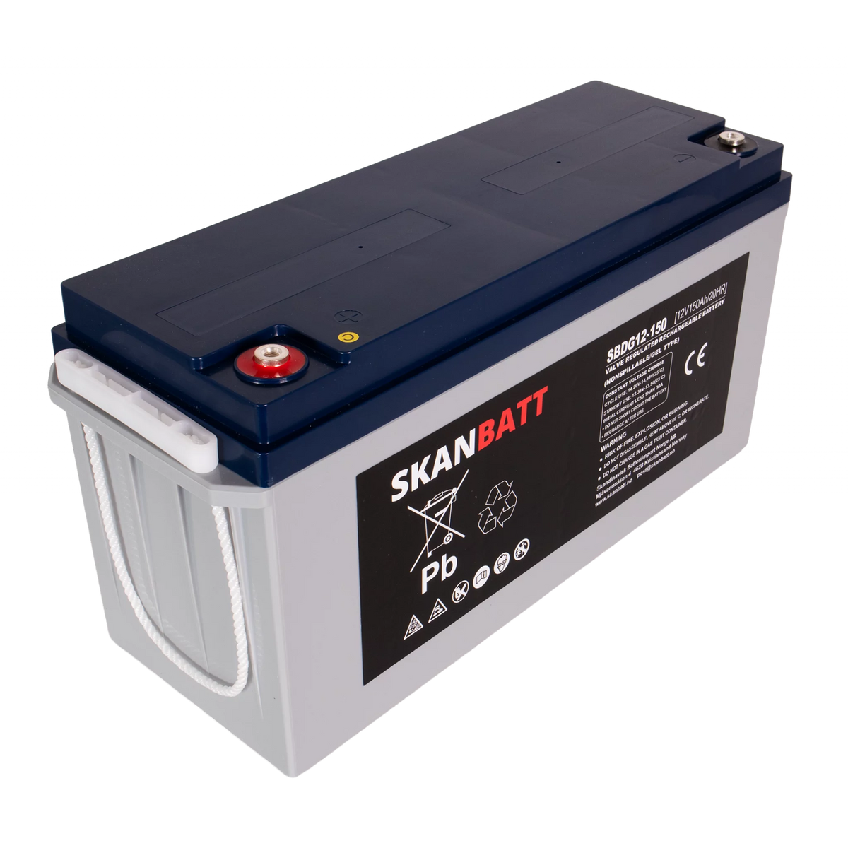 RITAR GEL Deep Cycle Batteri 12V 150AH (483x170x241mm) +vänster