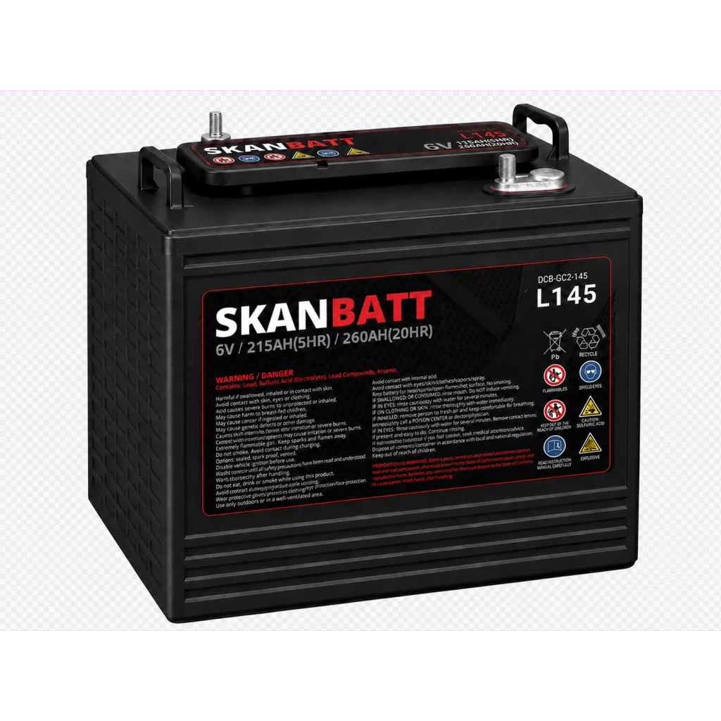 SKANBATT L145 Deep Cycle Batteri 6V 260Ah (264x181x276mm)