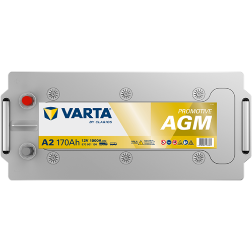 VARTA A2 PROMOTIVE AGM Batteri 12V 170AH 1000CCA (513x223x203/223mm) +vänster