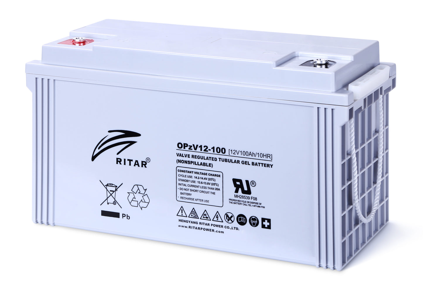 Ritar Opzv Serien Gel Batteri 12V 100Ah shown in product view