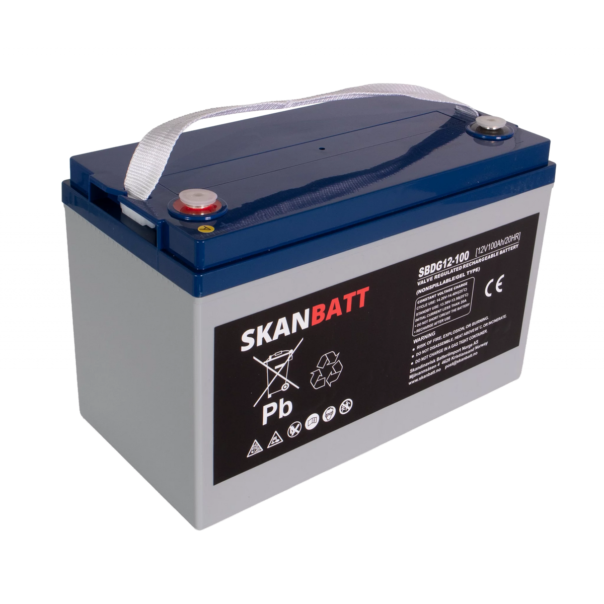 RITAR GEL Deep Cycle Batteri 12V 100AH (328x169x222mm) +vänster