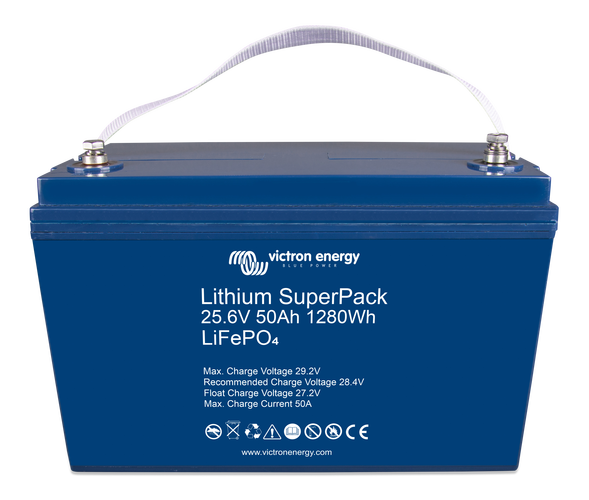 Victron Lithium Superpack 25,6V/50Ah (M8) shown in product view