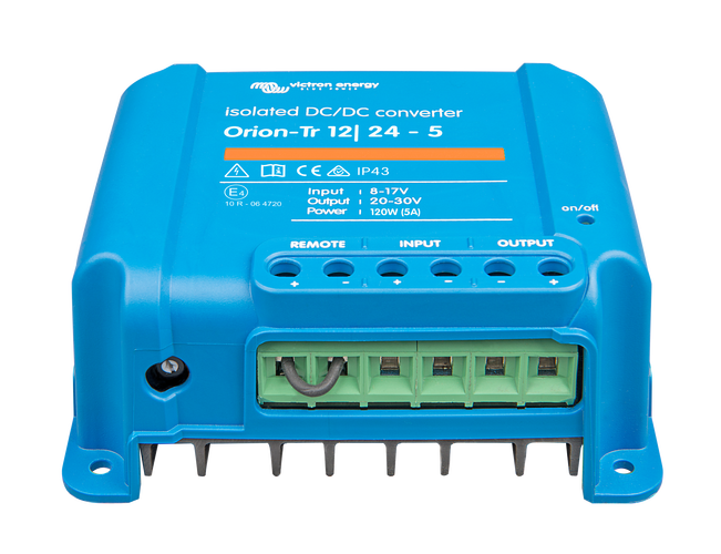 Victron Orion Tr Omformer Dc-Dc 12>24V 5A (Galvanisk Isolert) shown in angle view