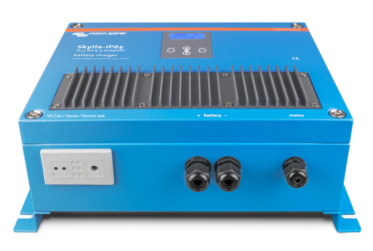 Victron Skylla Ip65 12V 70A - 1+1 shown in angle view