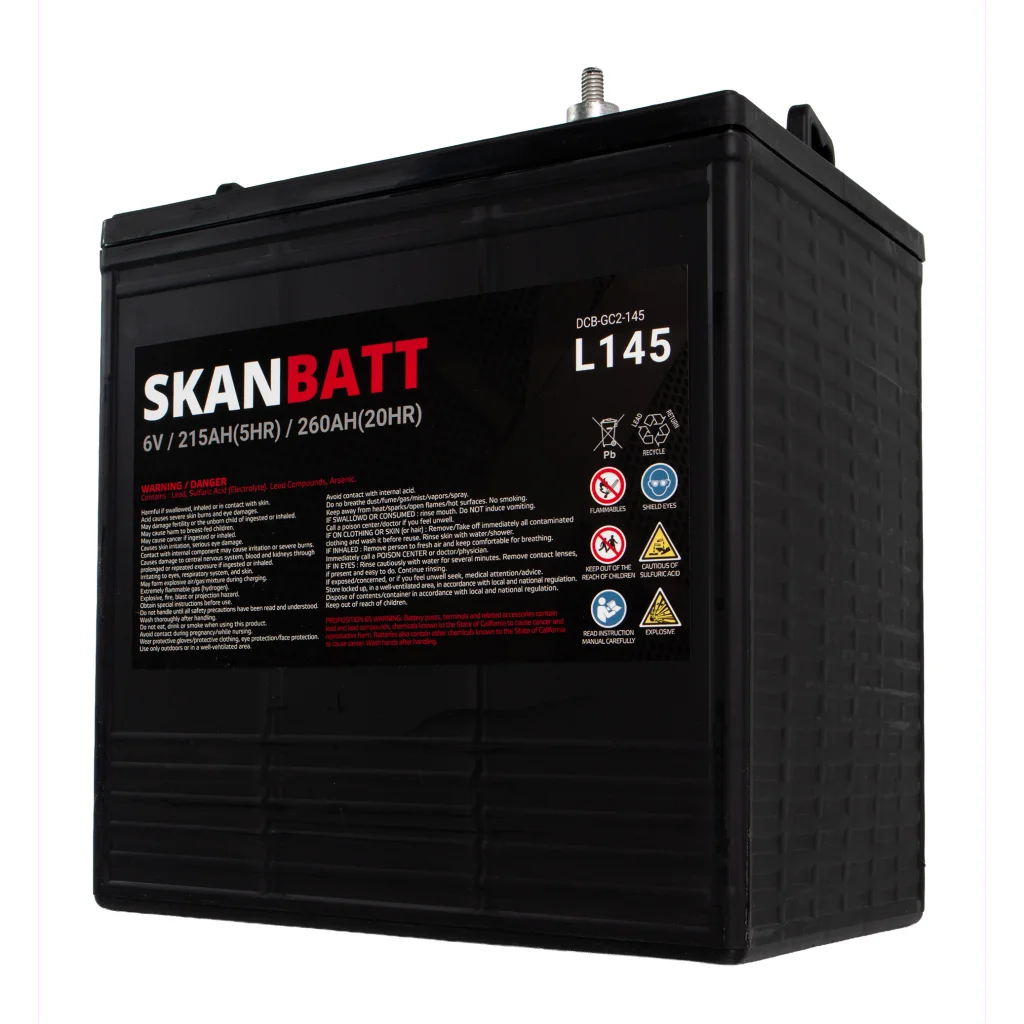 SKANBATT L145 Deep Cycle Batteri 6V 260Ah (264x181x276mm)