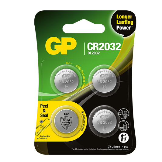 GP CR 2032 3V 4-pack
