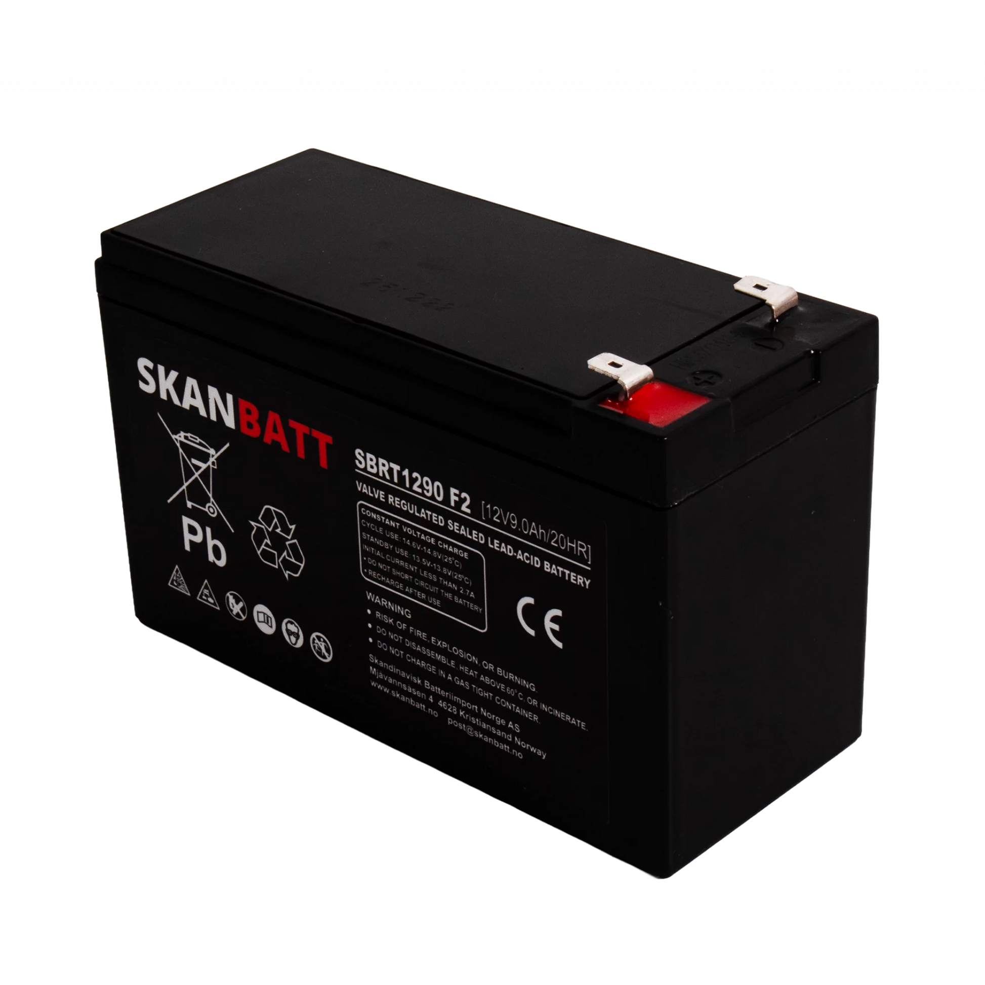 RITAR AGM Batteri 12V 9AH (151x65x94mm) F2