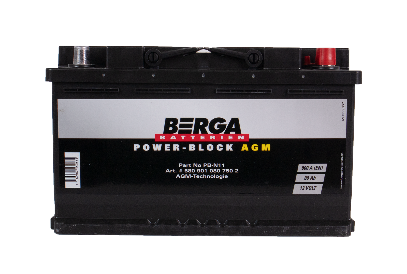 Berga Power Block Agm 12V 80Ah 800Cca shown in product view image 2