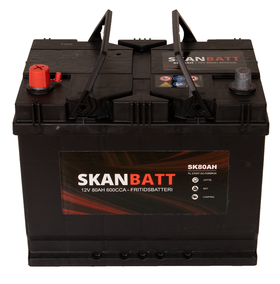 Skanbatt Fritidsbatteri 12V 80Ah 600Cca +Venstre shown in product view image 3