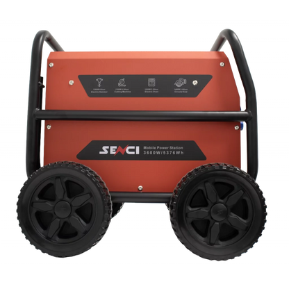 SENCI Lithium LPS 3840Wh Power Station med 3600W (7200W) sinus inverter - HD Utomhusbruk