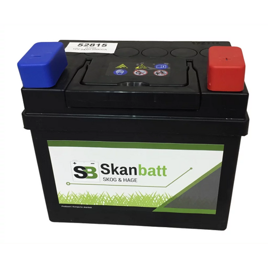 SKANBATT Plenklipper Batteri 12V 28AH 240CCA (186x130x171mm) +høyre
