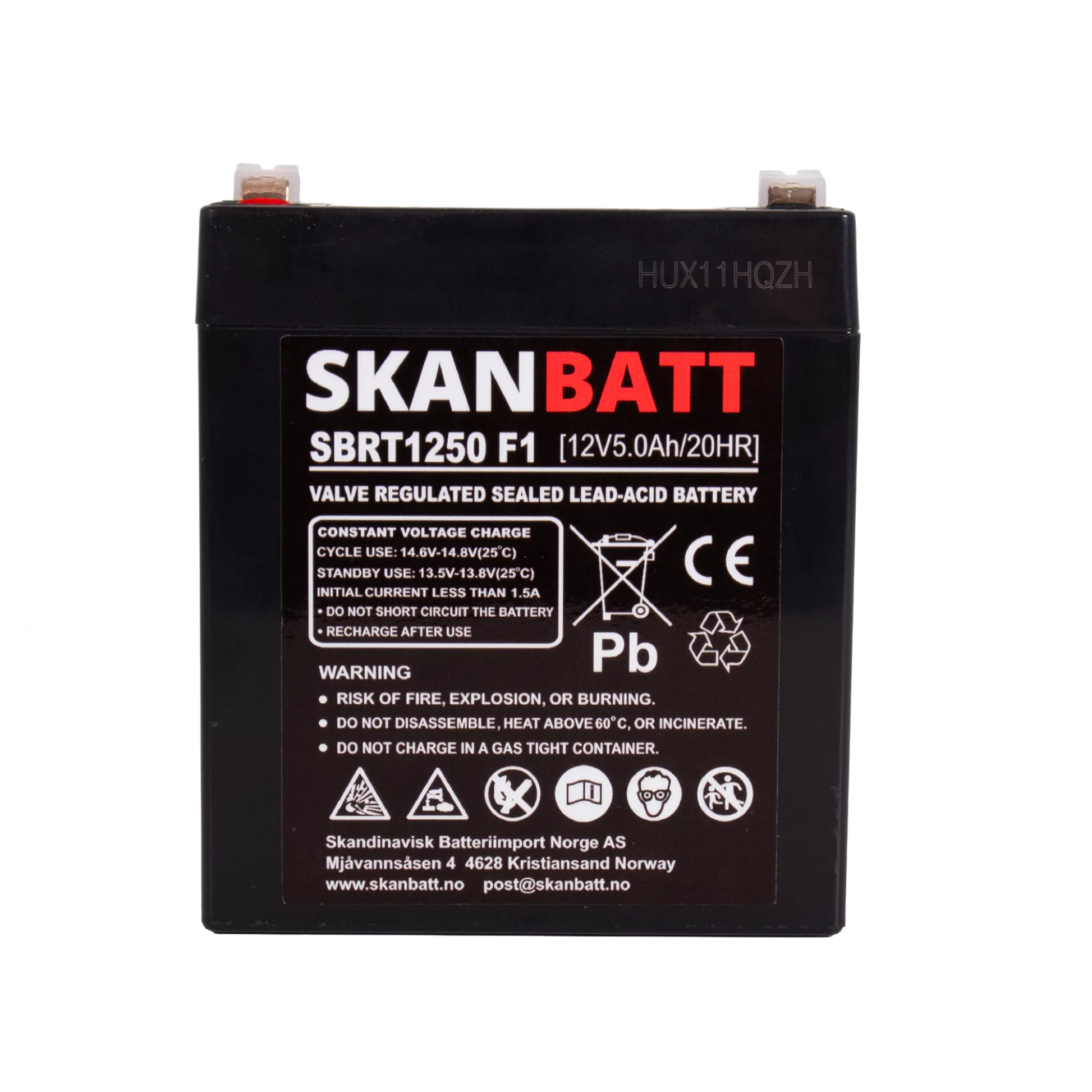 RITAR AGM Batteri 12V 5AH (90x70x101mm) F1