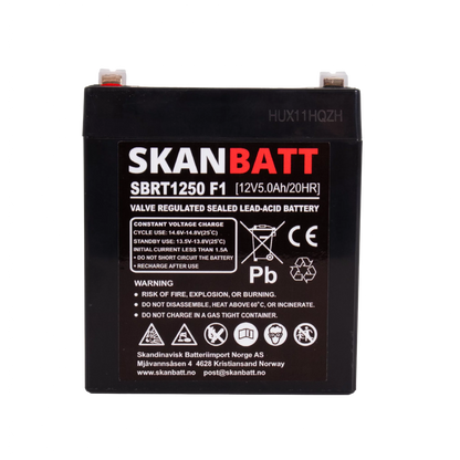 RITAR AGM Batteri 12V 5AH (90x70x101mm) F1