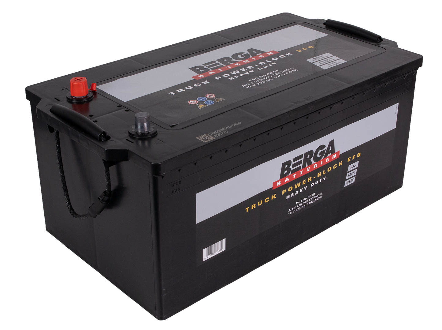 Berga Truck Pb Efb 12V 225Ah 1200Cca shown in product view