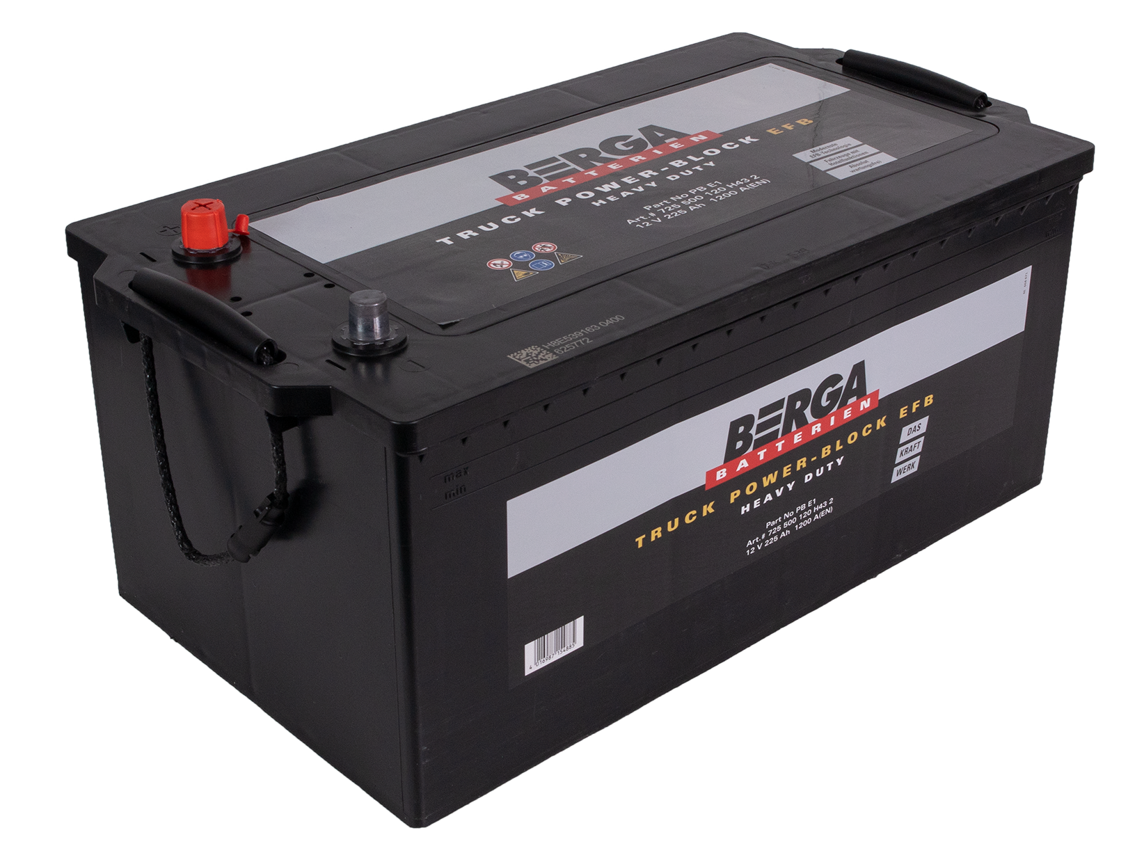 Berga Truck Pb Efb 12V 225Ah 1200Cca shown in product view