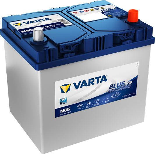 Varta Blue Dynamic Efb Batteri 12V 65Ah 650Cca +Høyre N65 shown in product view