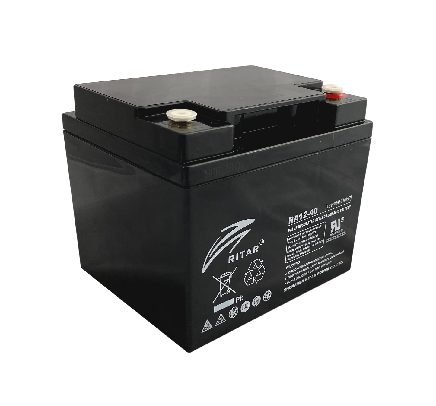 Ritar Agm Deep Cycle Batteri 12V 40Ah +Høyre shown in product view