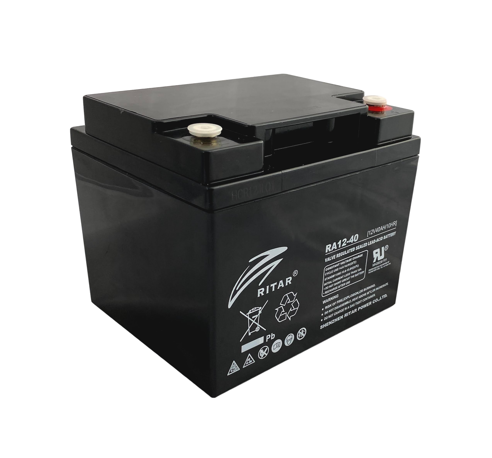 Ritar Agm Deep Cycle Batteri 12V 40Ah +Høyre shown in product view