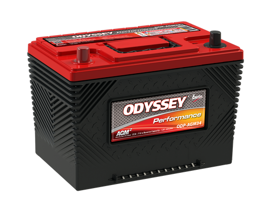 Odyssey Odp-Agm34 Agm Batteri 12V 61Ah 792Cca +Venstre shown in product view