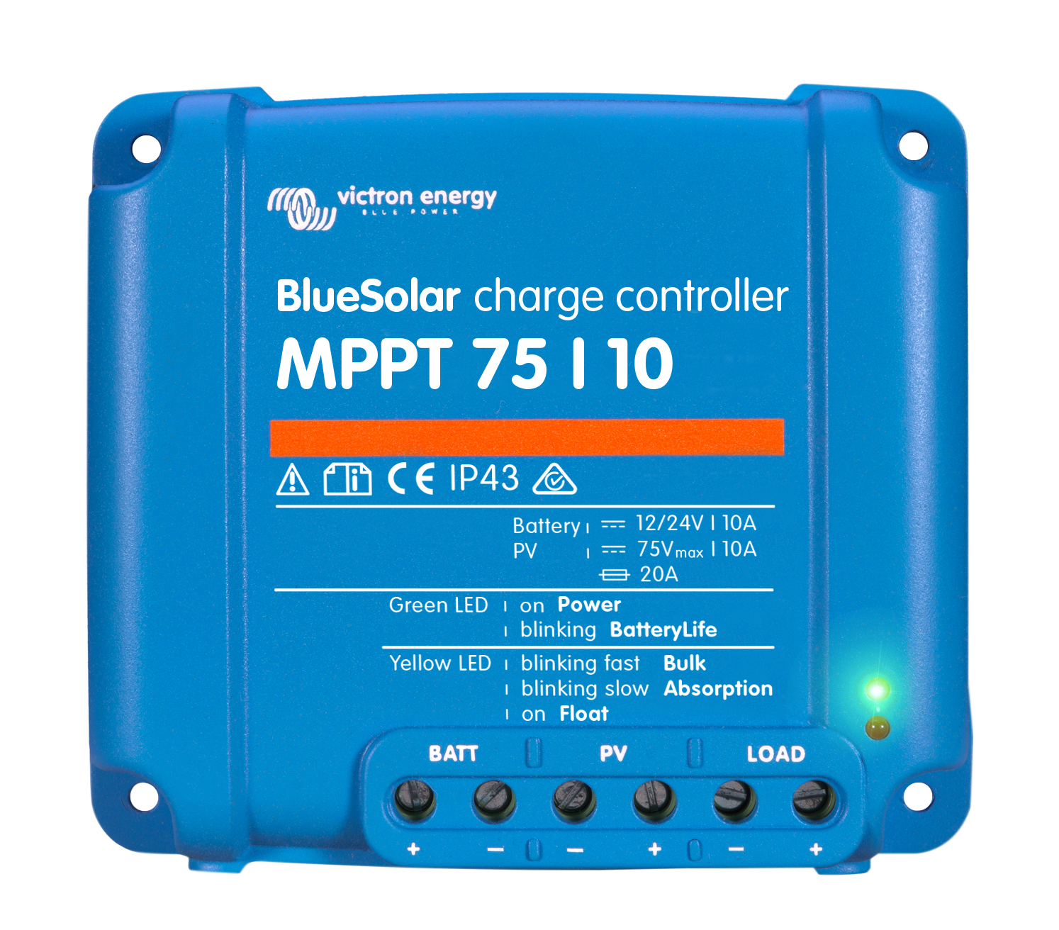 Victron Blue Solar Mppt 75/10 U/Blåtann shown in product view
