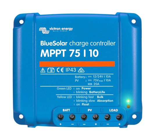 Victron Blue Solar Mppt 75/10 U/Blåtann shown in product view