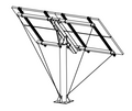 Bakkestativ för solcell 4X335/400W