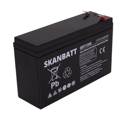 RITAR AGM Batteri 12V 5AH (150x50x100mm) (RT1250B)