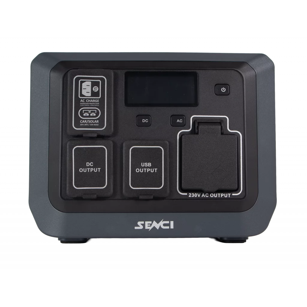 SENCI Lithium LPS 512Wh Power Station med 600W (1200W) sinus inverter