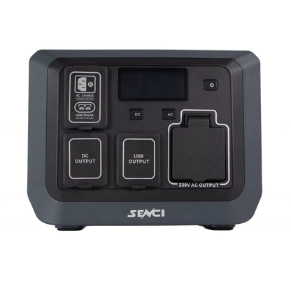 SENCI Lithium LPS 512Wh Power Station med 600W (1200W) sinus inverter