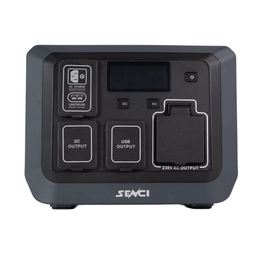 SENCI Lithium LPS 512Wh Power Station med 600W (1200W) sinus inverter