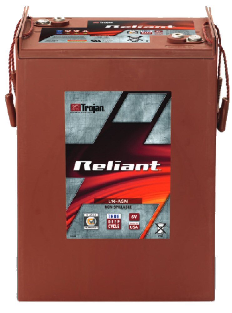 Trojan Agm Deep Cycle Traksjonsbatteri 6V 370Ah +Diagonalt shown in product view