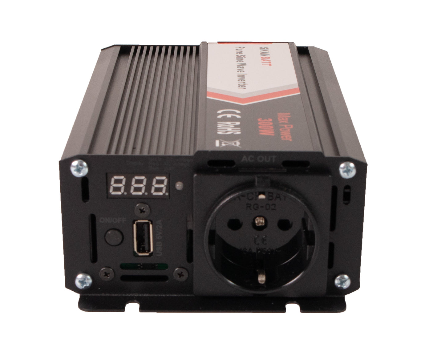 Skanbatt Inverter 24V 300W (600W) Ren Sinus shown in detail view