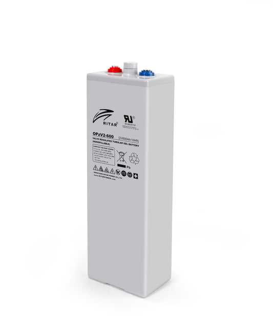 Ritar Opzv Serien Gel Batteri 2V 600Ah shown in product view