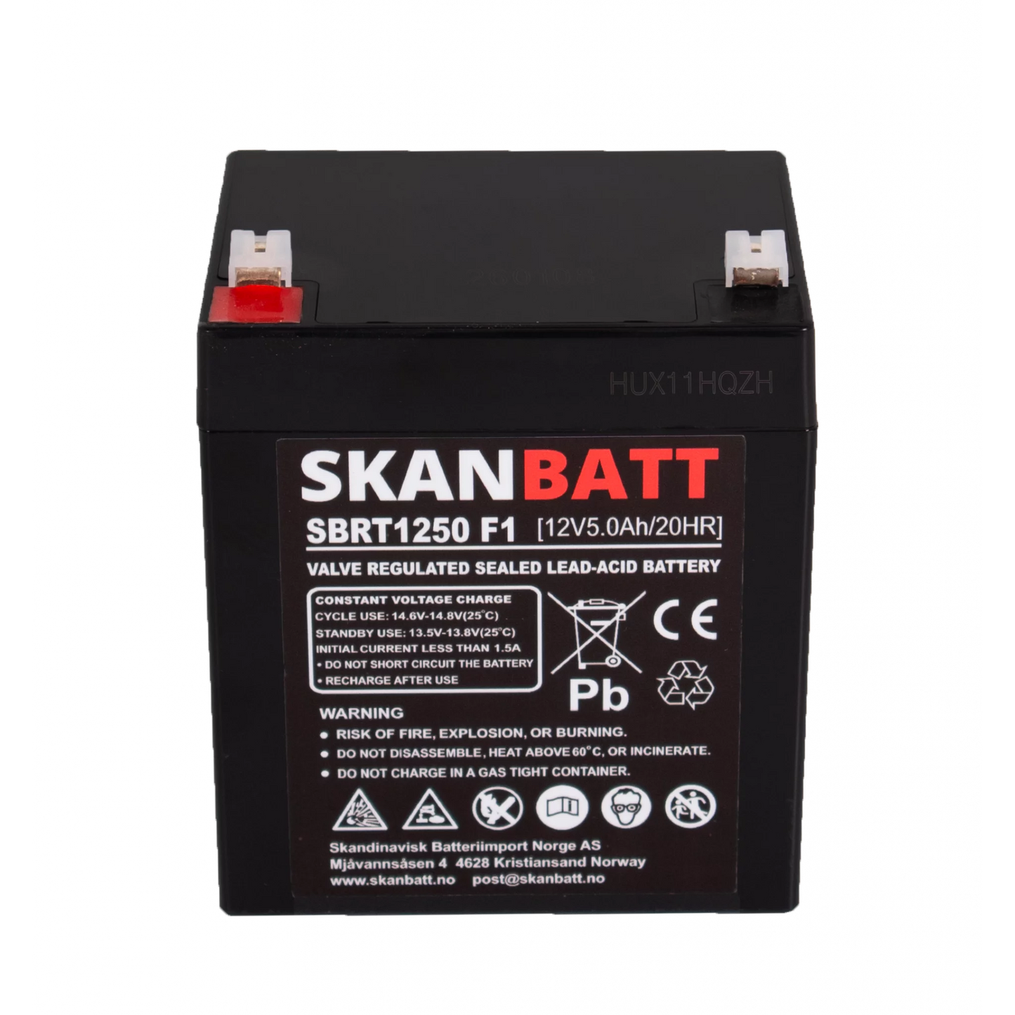 RITAR AGM Batteri 12V 5AH (90x70x101mm) F1
