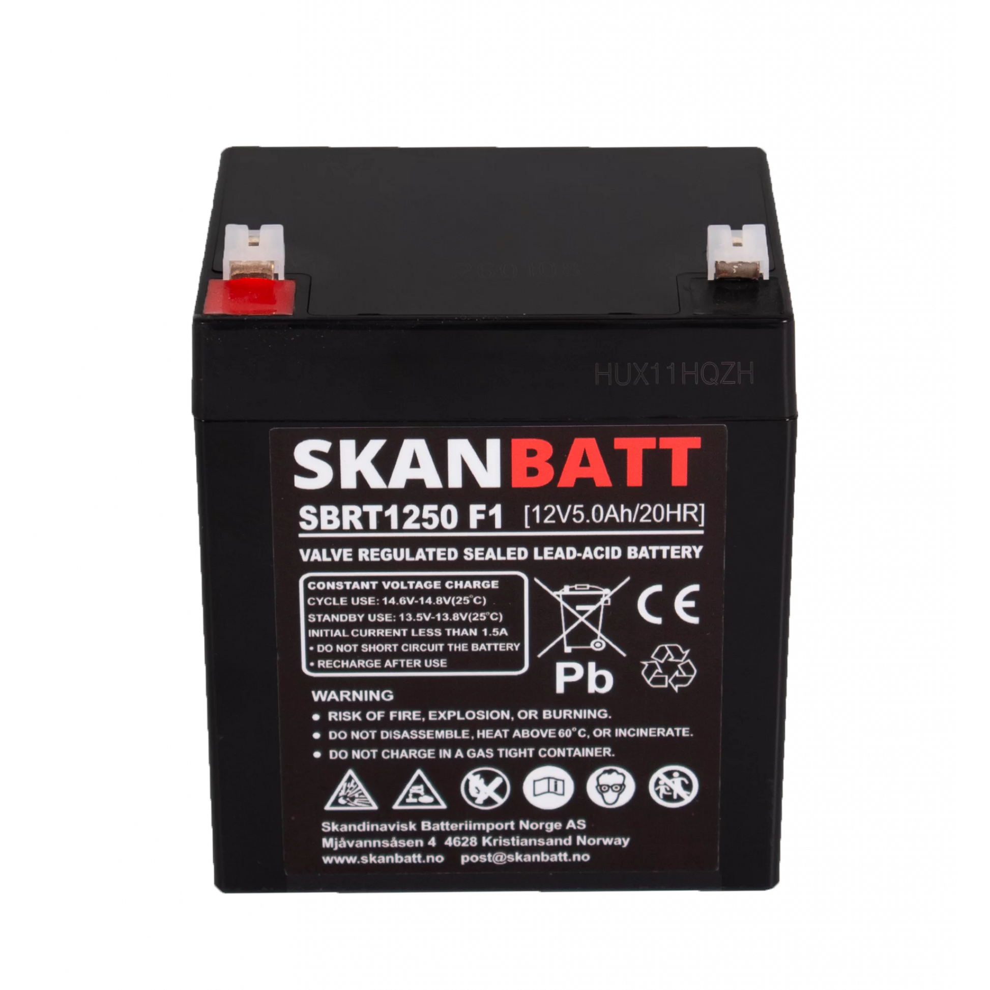 RITAR AGM Batteri 12V 5AH (90x70x101mm) F1