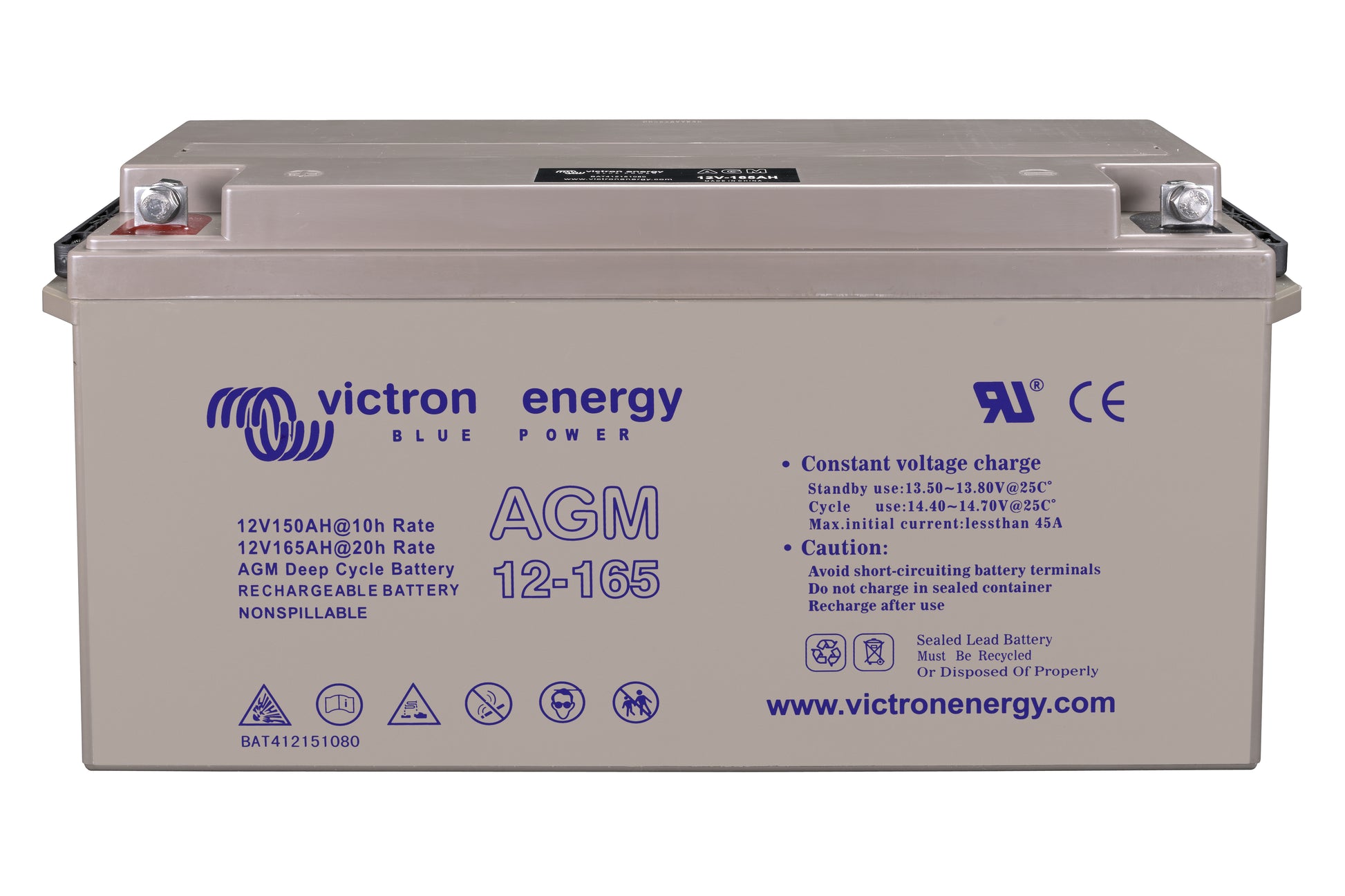 Victron Agm Batteri 12V 165Ah Deep Cycle shown in product view