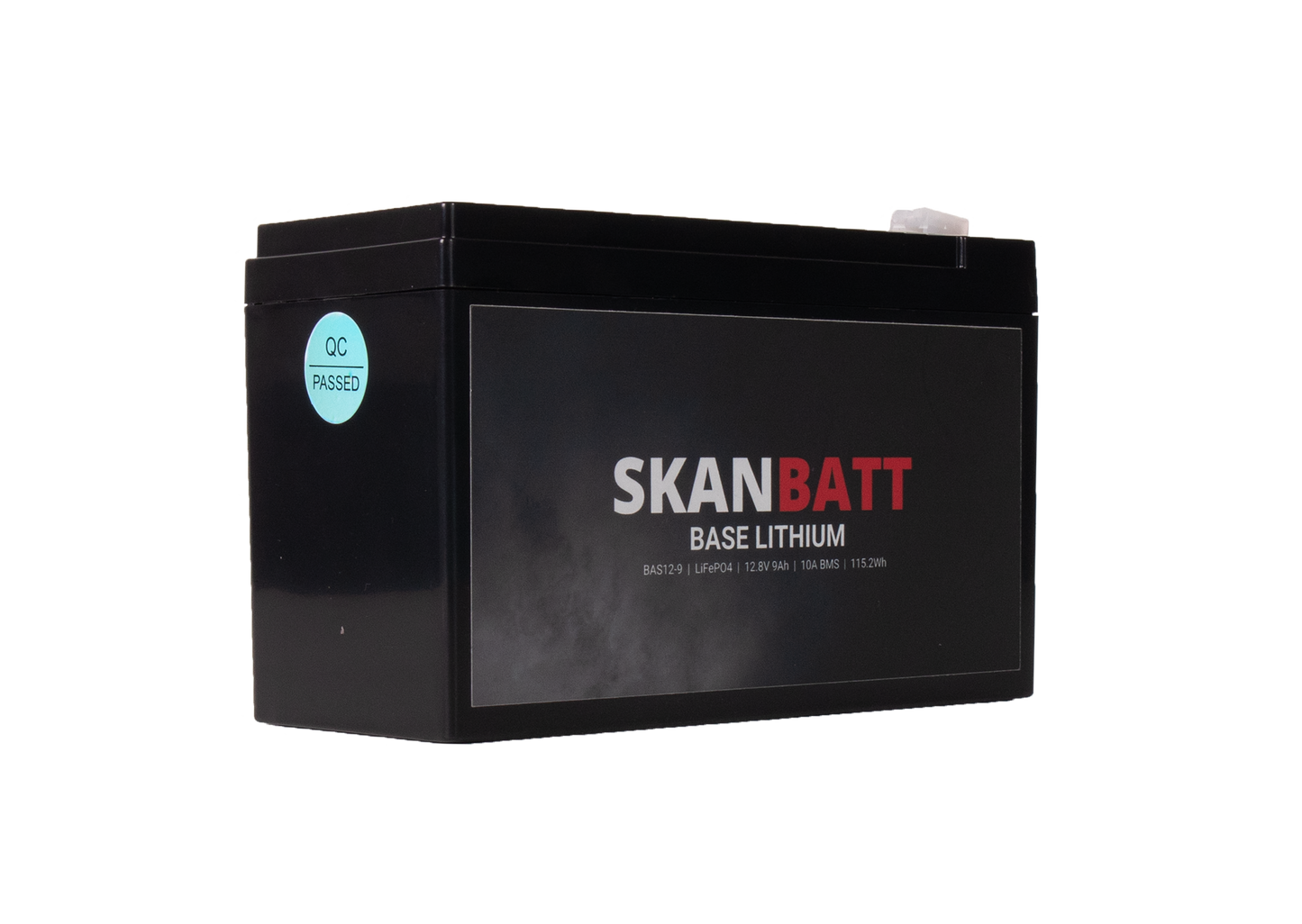 SKANBATT Base Lithium - 12V 9Ah 10A BMS - 150x65x95mm - 3 Års garanti shown in product view image 4
