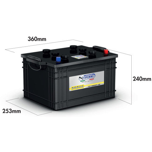 Vipiemme Promotive Black Batteri 12V 135AH 680CCA +høyre J8 størrelse shown in product view