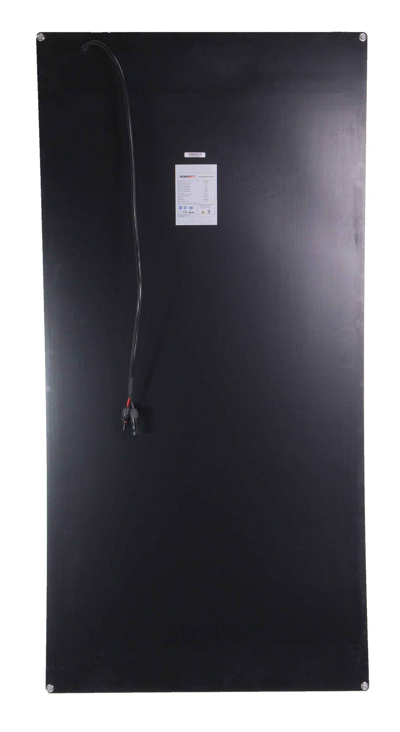 Skanbatt Fleksibelt Solcellepanel 200W - Etfe - 1435X710X3Mm shown in angle view