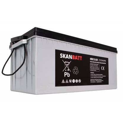 RITAR AGM Deep Cycle Batteri 12V 225AH C10 (522x240x219mm) +Höger