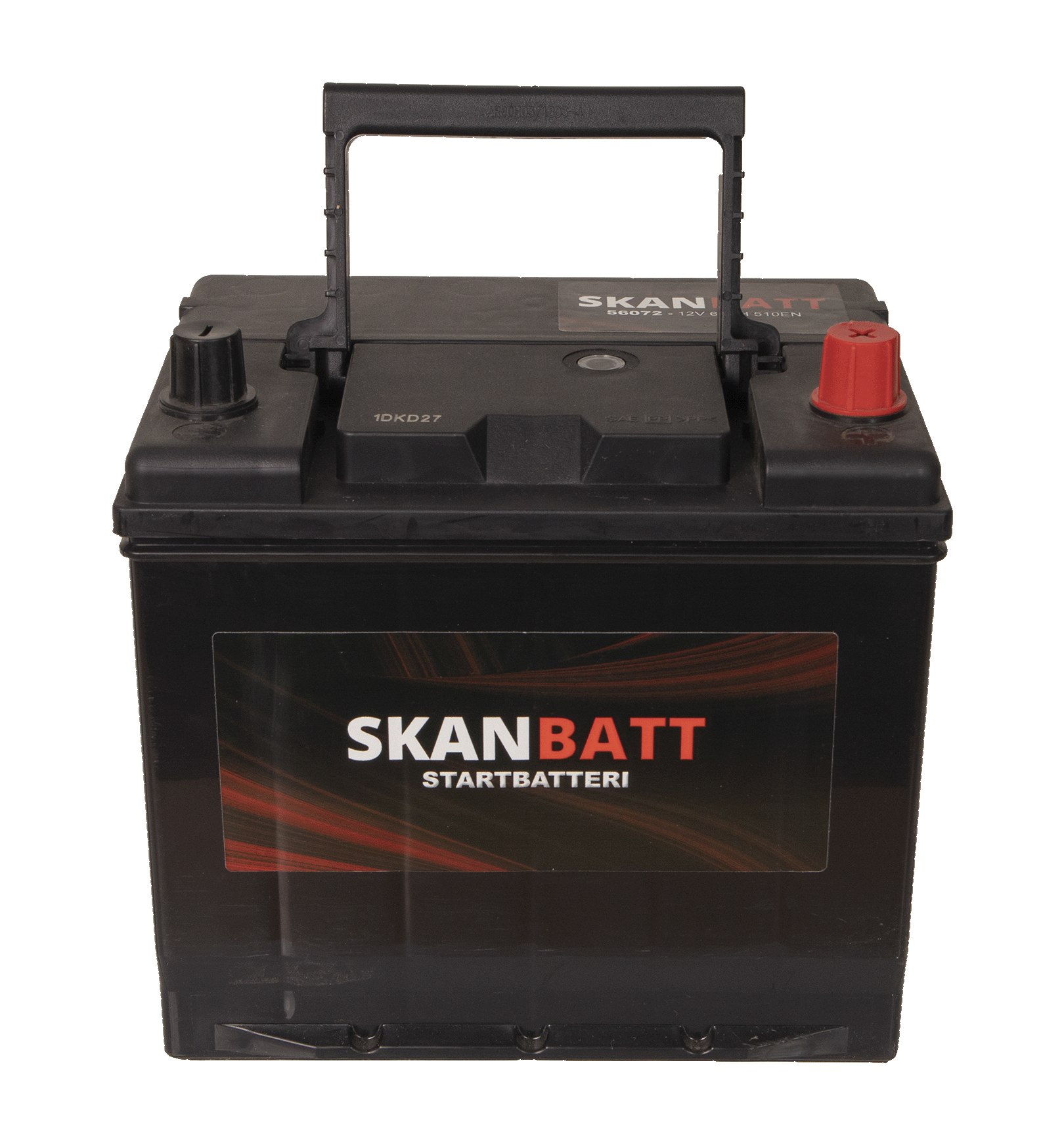 Skanbatt Startbatteri 12V 60Ah 510En +H shown in angle view