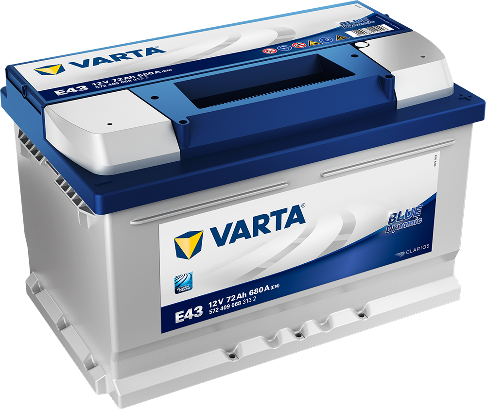 Varta Blue Dynamic Batteri 12V 72Ah 680Cca +Høyre E43 shown in product view