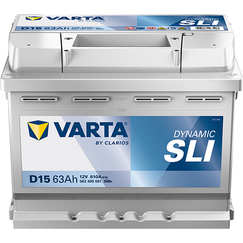 Varta Silver Dynamic Batteri 12V 63Ah 610Cca +Høyre D15 shown in product view